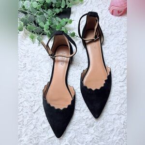 J. Crew Scalloped D’orsay Flats Size 8